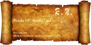 Rudolf Noémi névjegykártya
